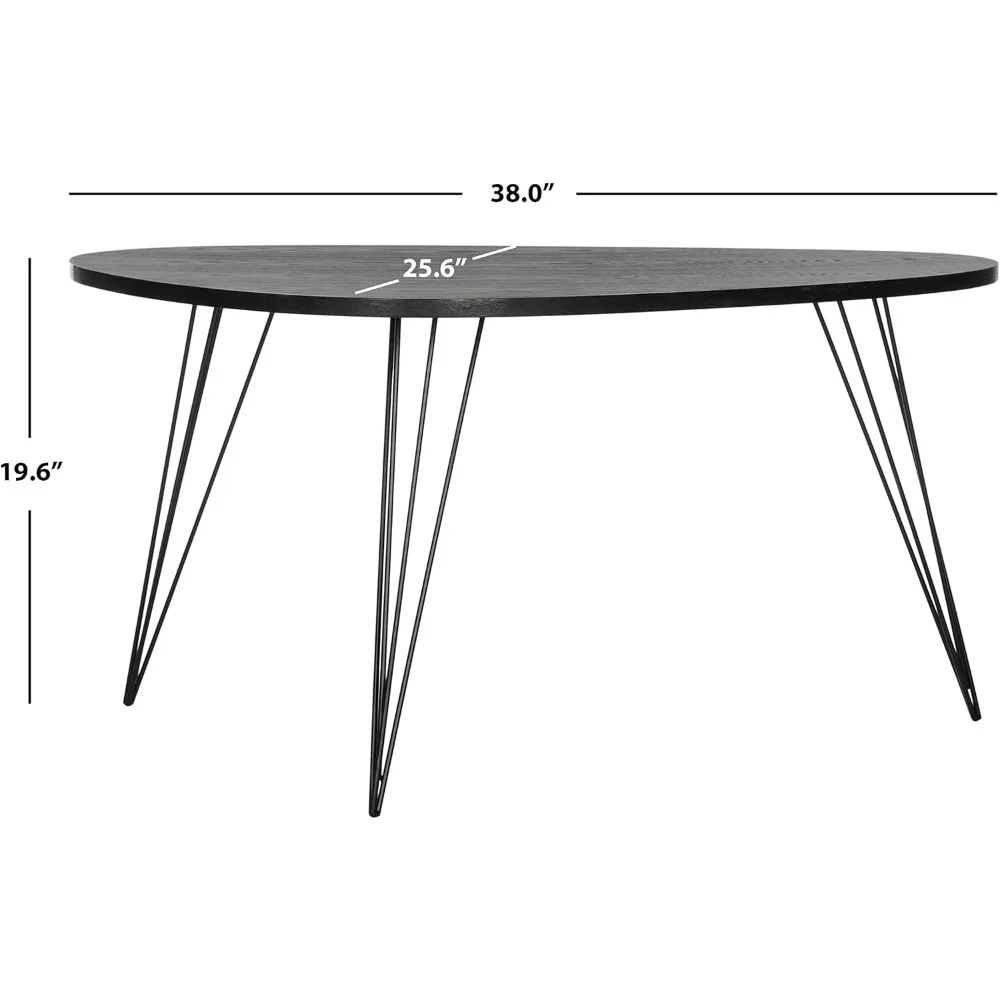 Safavieh Home Collection Rocco Retro Mid-Century Black Wood Coffee Table