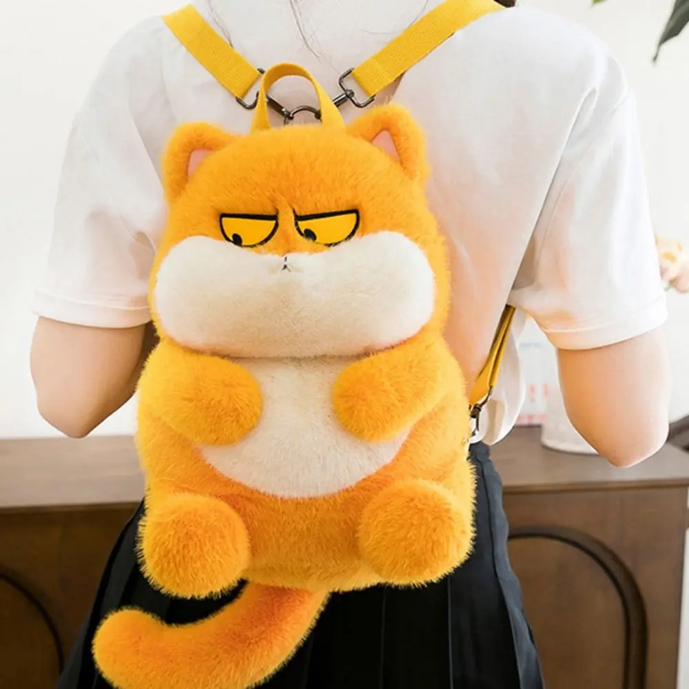 Portable Animals Cat Backpack Large Capacity Little Cat Shoulder Bag Cute 35cm Cartoon Schoolbag Outdoor