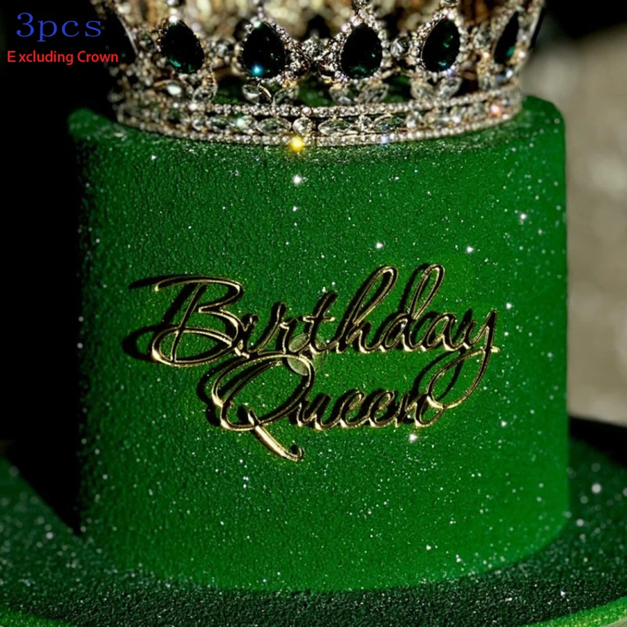 3 Stück neue einzigartige alles Gute zum Geburtstag Kuchen Topper Gold Acryl Geburtstag Cupcake Topper für Kreativität Geburtstag Party Kuchen Dekorationen – Detail 4