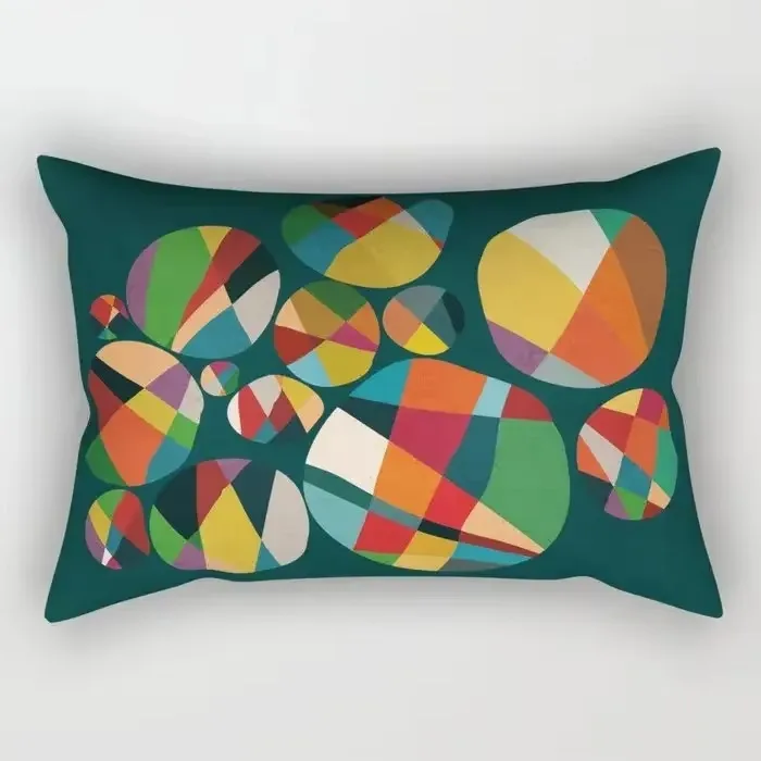 30X50 Yellow Cute Abstract Art Pattern Printing Decoration Living Room Back Home Polyester Rectangular Pillowcase Sofa Cushion
