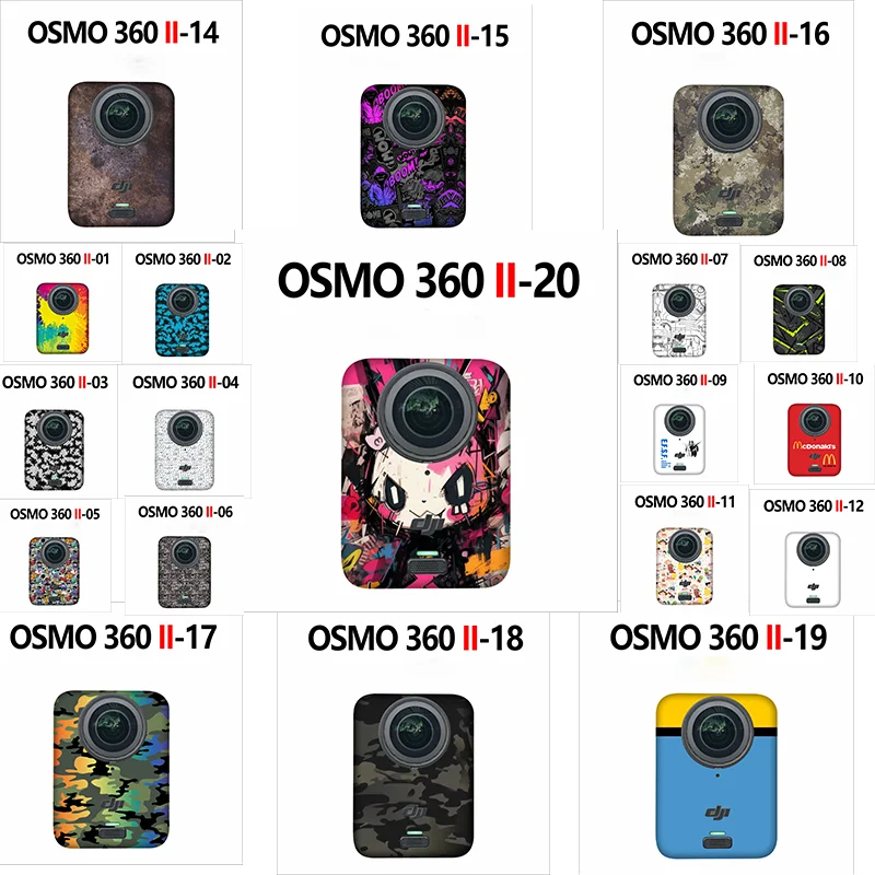 For The DJI OSMO 360 II Motion Camera Sticker Anti-scratch Protective Film Personalized Graffiti Of Osom Camera Film Accessorie