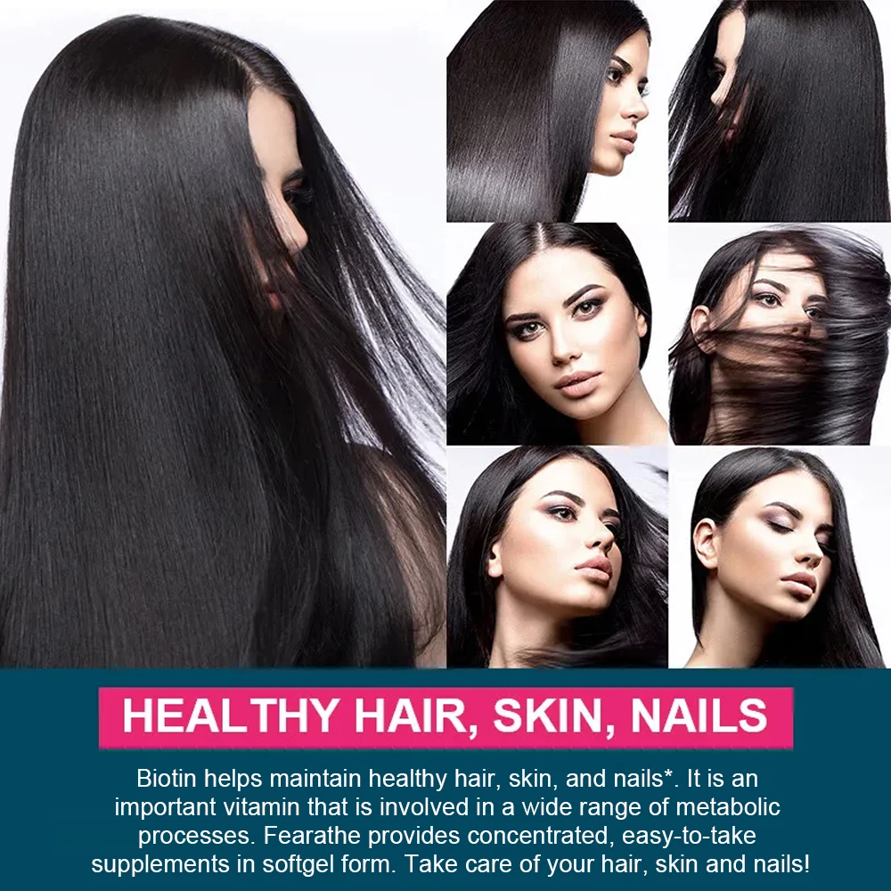 Biotin for Hair Growth - Biotin and Collagen Support Healthy Hair, Strong Nails and Radiant Skin - Hair Growth for Men and Women