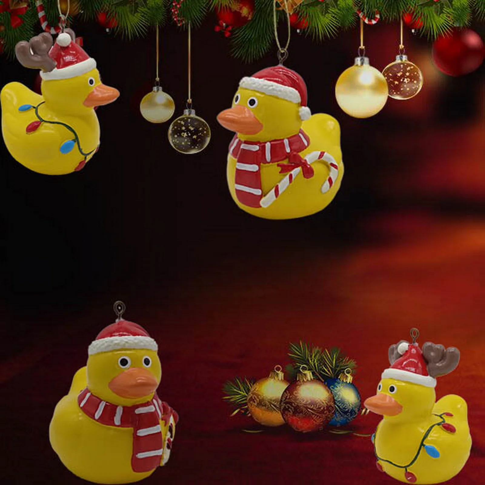 3D Ducks Christmas Pendant Portable Lightweight Duck Pendant for Birthday Anniversary Gifts