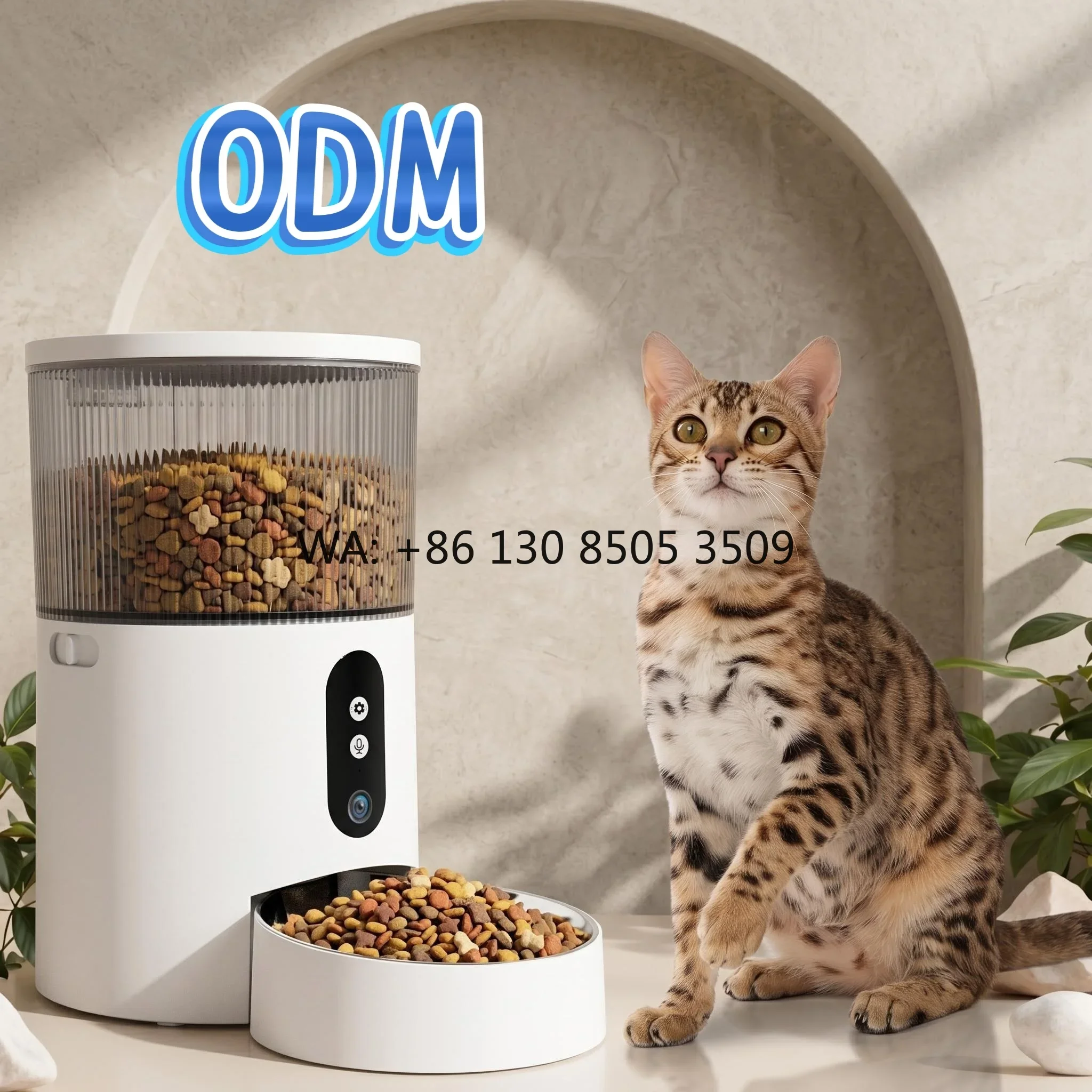 

Camera Model Automatic Pet Feeder for Cats and Small to Medium Dogs 3L Stainless Steel Dispenser