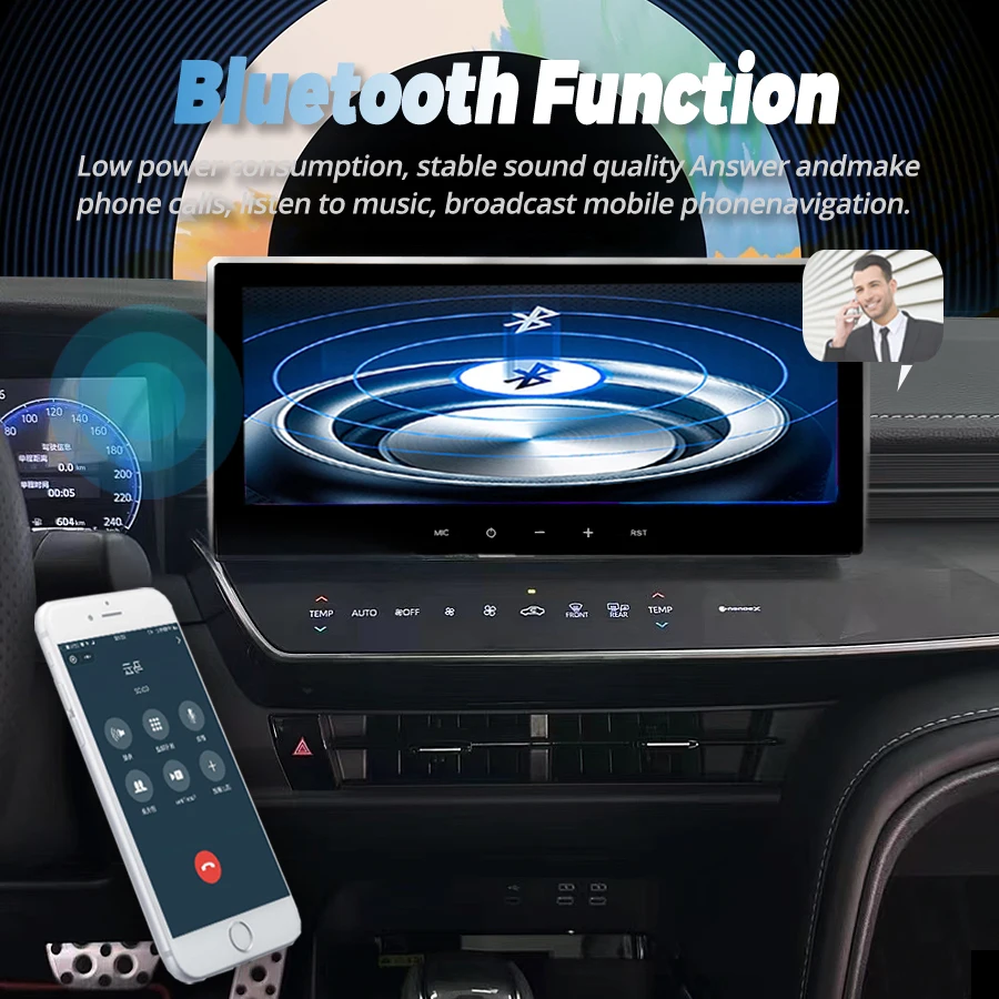 1920*720 Android 13 Qled schermo lettore Video multimediale per Toyota Camry 2024 CarPlay Autoradio Autoradio 128GB unità principale GPS