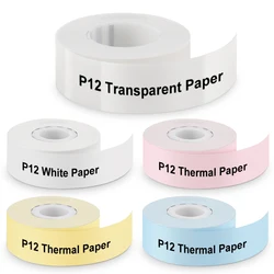 P12 Label Printer Sticker 15mm*7m Self-adhesive Continuous Label Paper Suit for Pristar P12 Marklife P12 Thermal Label Printer
