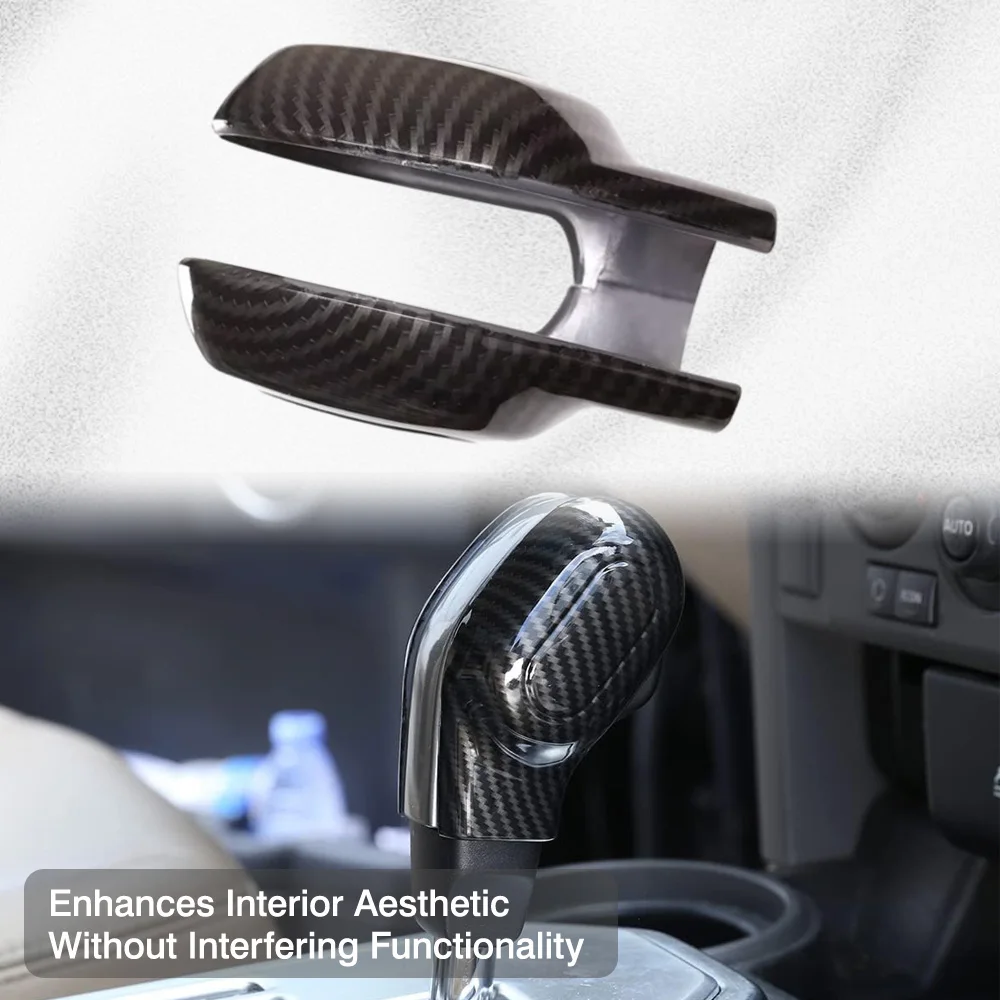 

Car Interior Gear Shift Knob Head Cover Trim Stickers Carbon Fiber Style For Land Rover Discovery 3 LR3 2004-2009 4 2010-2012