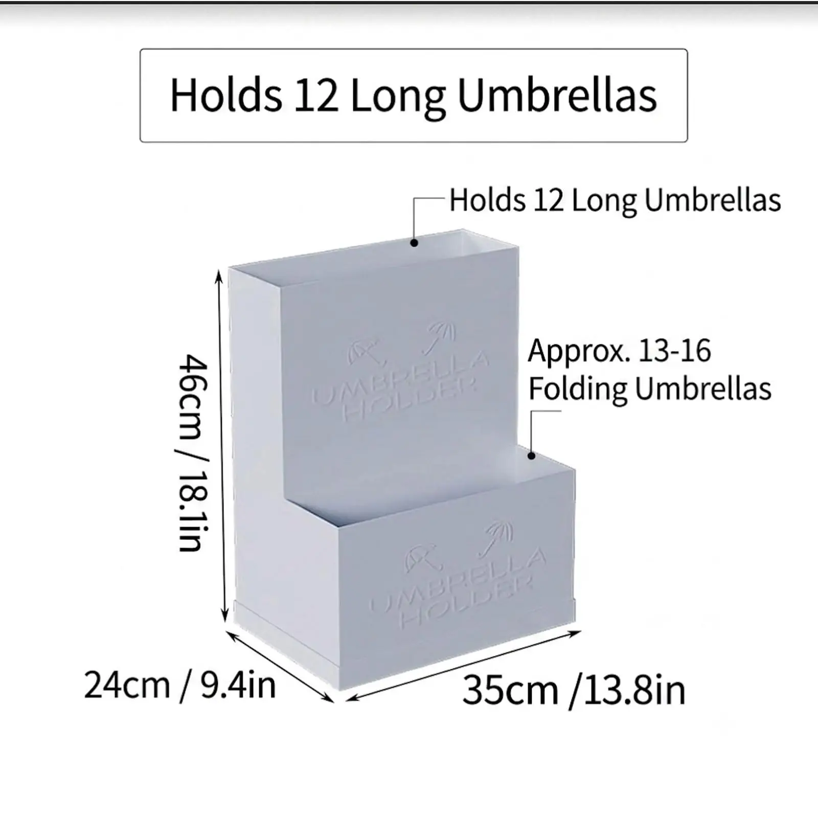 Commercial Metal Umbrella Holder, Large Capacity Umbrella Stand Indoor with Removable Drip Tray, Vintage Storage Bucket