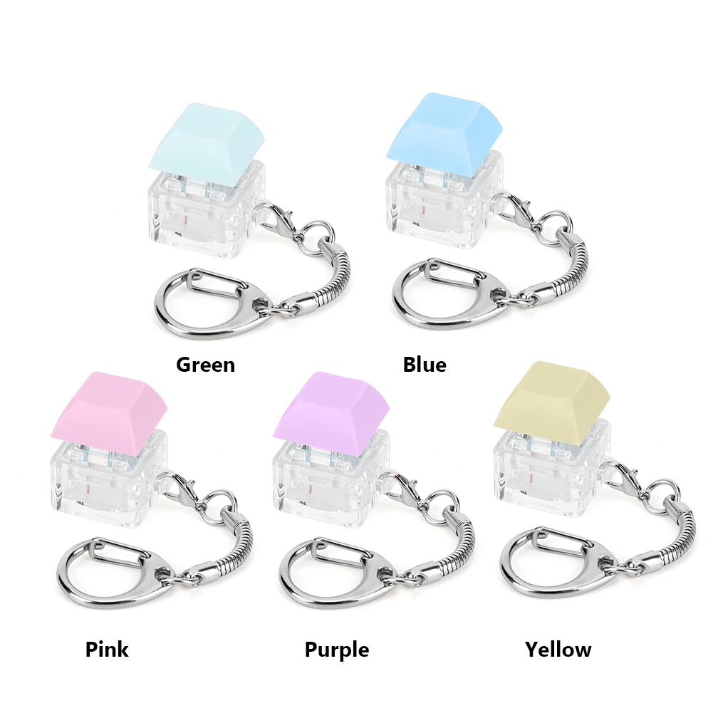 Porte-clés Fidget pour clavier, 1 touche, jouets de décompression, clavier mécanique pour adulte, pour soulager le Stress, passer la heure