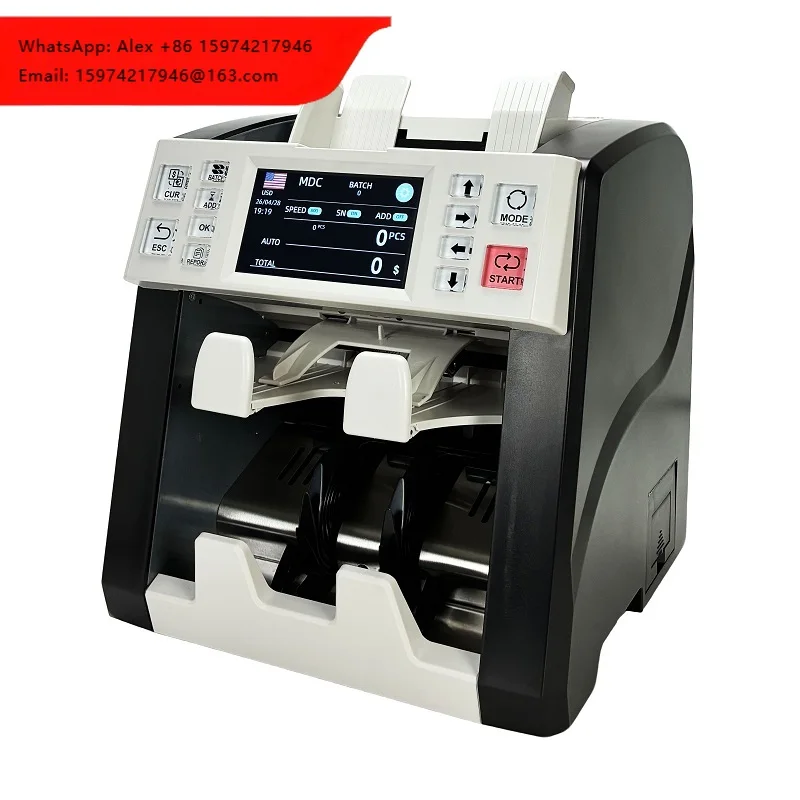 XD-810 TWO Pocket Bank Use Dual CIS Money Bill Counter High Speed Currency Cash Sorting Business Counting Mix Value Machine