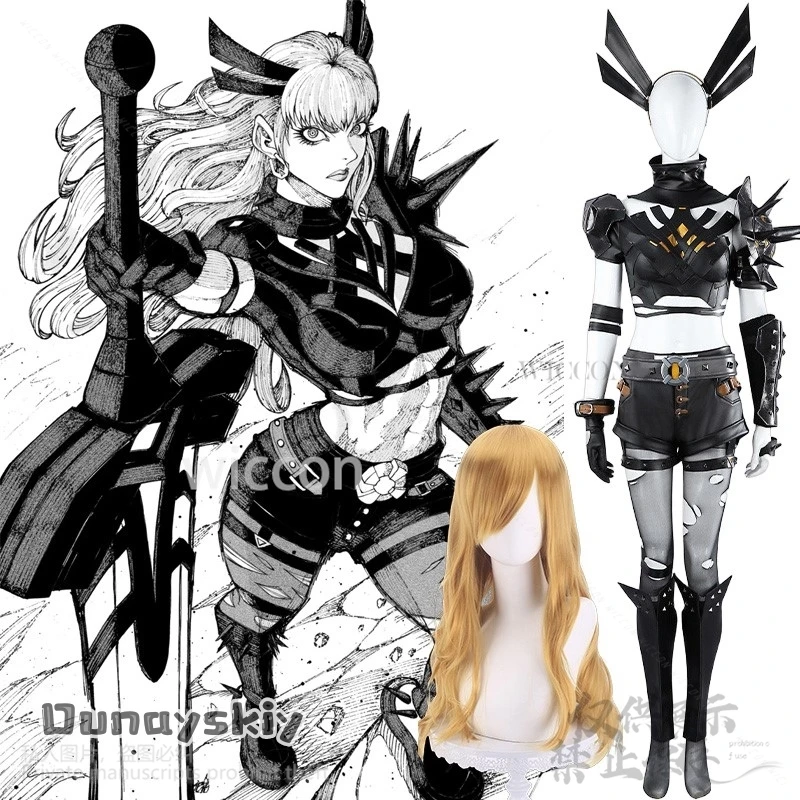 Anime Game Rivals Cosplay Malikenn Sexy Costume Crop Top Shorts Wigs Shoes Set For Jirai Kei Girls Battle Uniform Cos Customized
