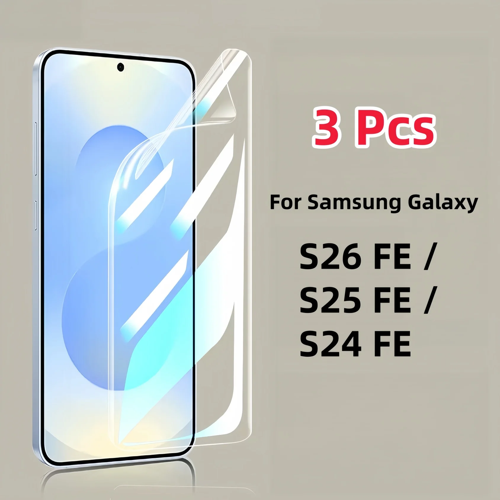 3 Pcs Flexible Hydrogel Film for Samsung Galaxy S26 S25 S24 FE Plus Screen Protector [NOT GLASS],Invisible Thin