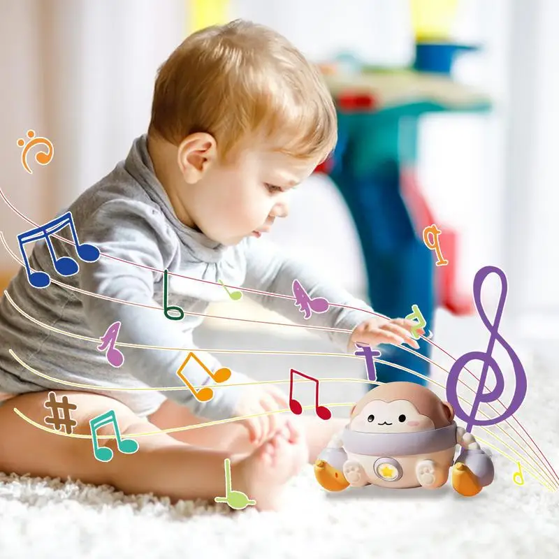 Light Music Tumbling Monkey Electric Music Crawling Monkey Dancing Toy Early Educational Electric Monkey Touches Light Toys For