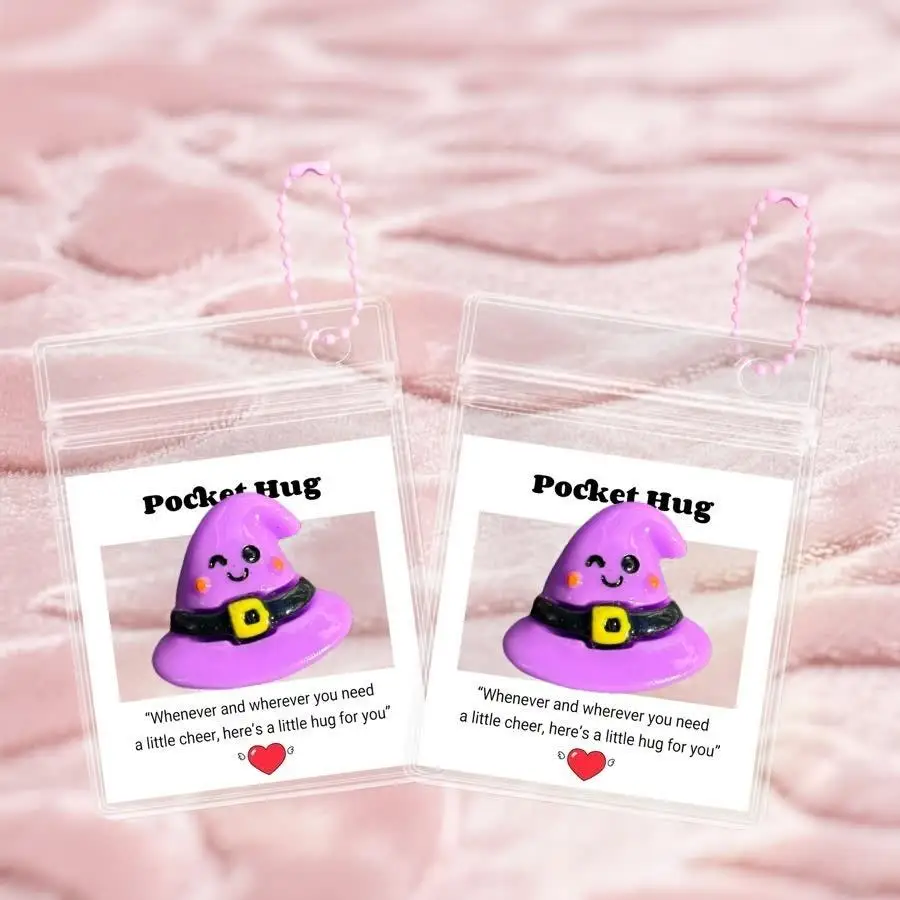 1/5/10/20/50/100 قطعة بطاقات تعانق الجيب التشجيع بطاقات عناق الجيب مع بطاقات تشجيع ورق الراتنج على شكل قلب ، ألوان متنوعة #2