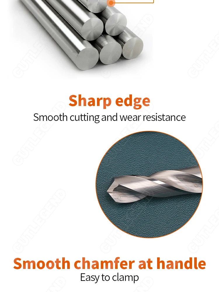 HRC55 ° Hartmetallbohrer Metallbohrer Wolframstahlbohrer für Aluminium CNC-Drehmaschine Legierungsbohrwerkzeuge 0,5-20,0mm – Detail 4