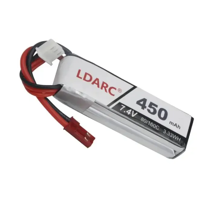 KINGKONG/LDARC 2S 7.4V 450mAh 80/160C LiPo Battery Spare Part For Tiny Wing FPV RC Airplane Drone