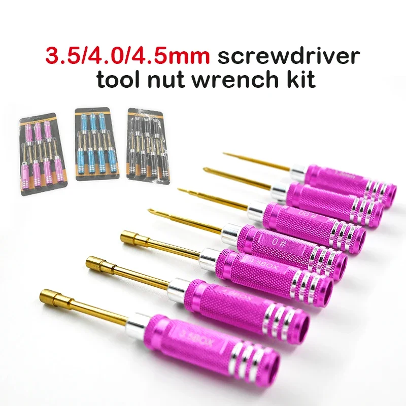 

YSIDO 7Pcs 1.5 2.0 2.5mm Hex Screwdriver Tools Nut Wrench Kit for Wltoys Traxxas Axial RC Helicopter Car Aircraft FPV Drone