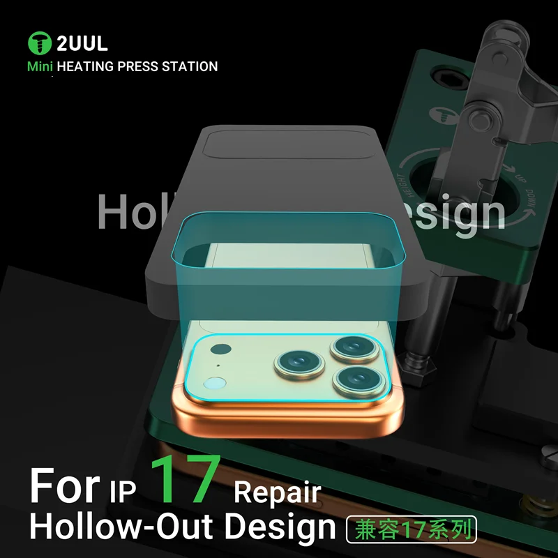 

2UUL DA07 Mini Heating Holding Pressure Platform for Phone LCD Screen Frame Back Cover Hot Pressing Air Tightness Restoration