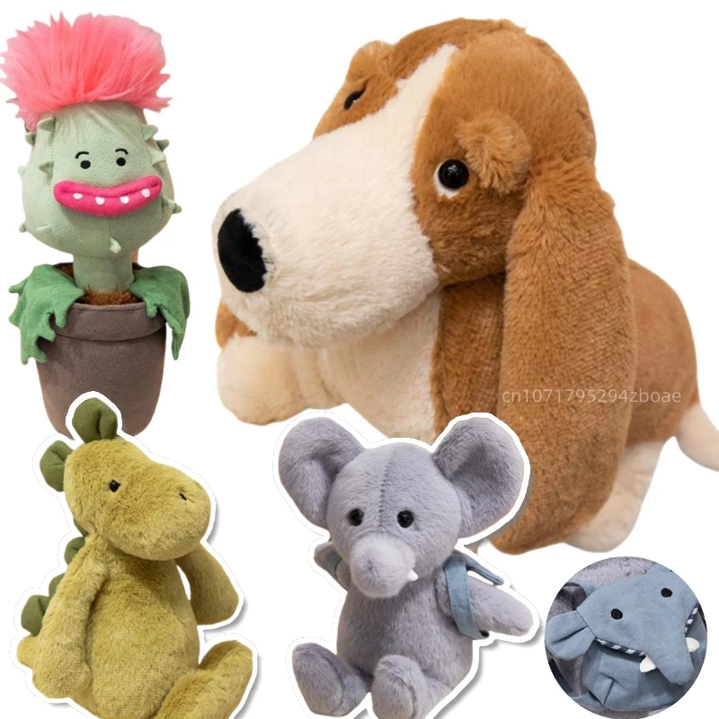 Cartoon Soothing Animal Sausage Dog Plush Doll Cannibalistic Flower Backpack Elephant Dinosaur Plush Toy For Baby Appease Gifts