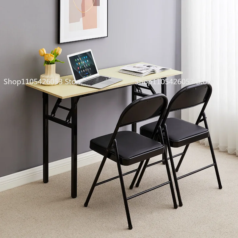 Folding table Rectangle training table Simple computer table Conference learning desk Dining Portable stall