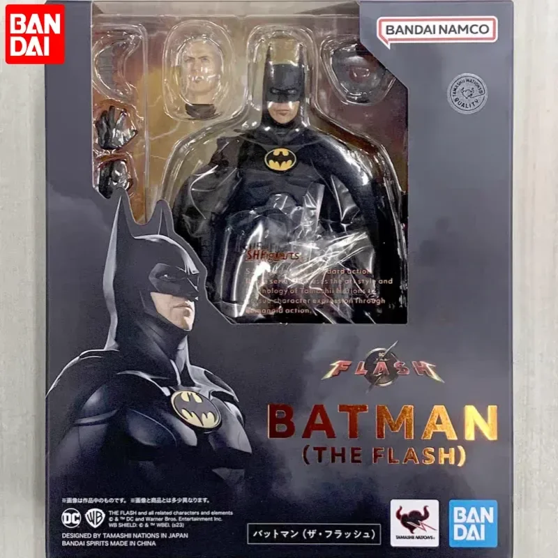 Original Bandai Shfiguarts The Flash (2023) Michael Keaton Batman Bruce Wayne Anime Figure Shf Action Figurine Toy Birthday Gift