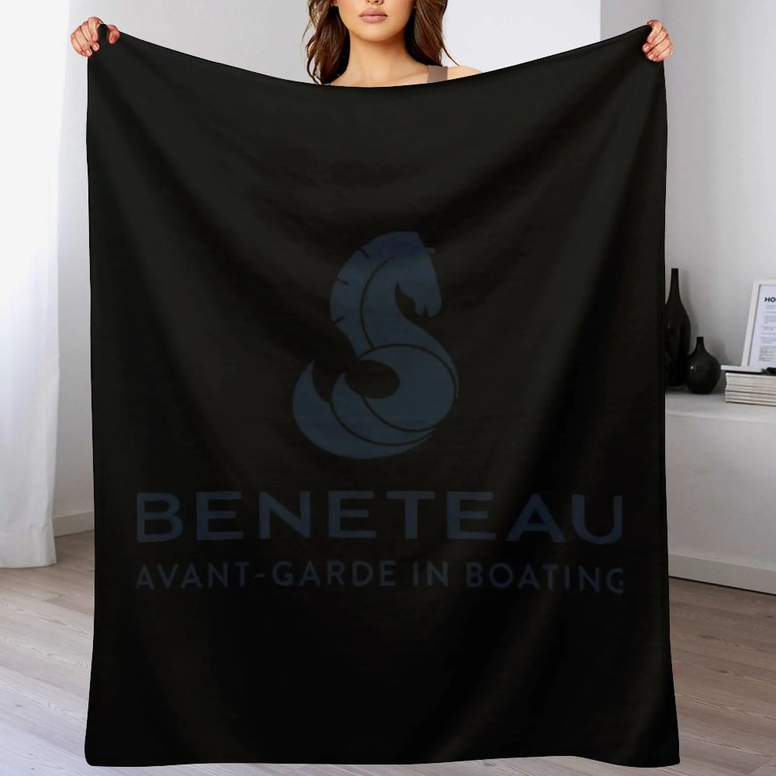 

Beneteau Yachts Logo Fishing Boats Throw Blanket Breathable Lightweight Blanket for Adults Kids