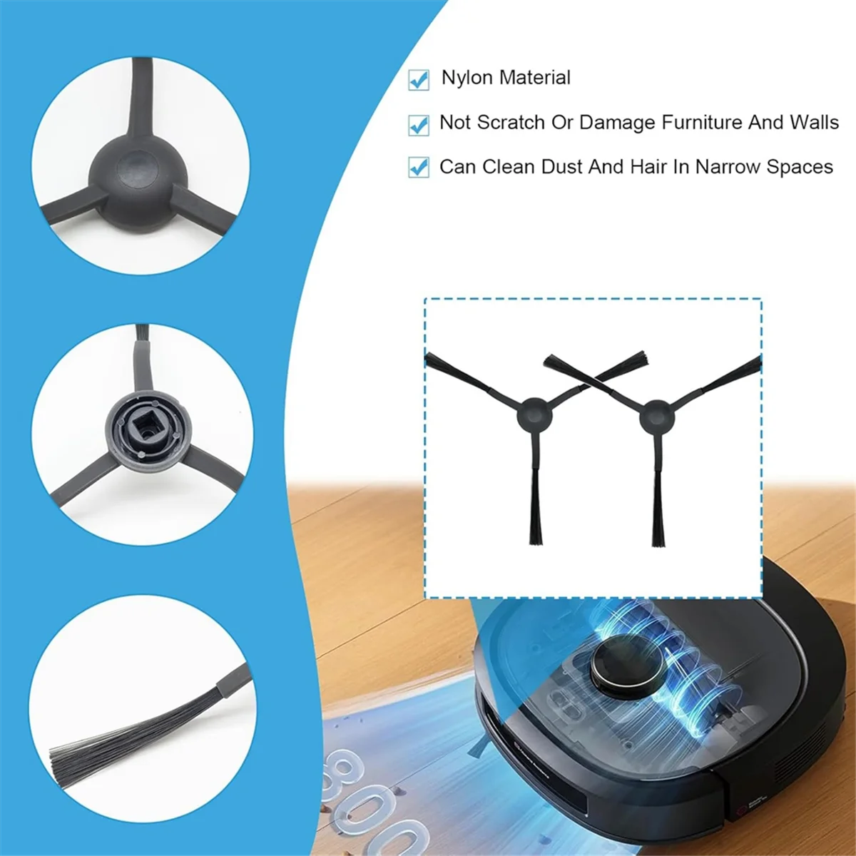 สําหรับ Eureka J20, สําหรับ Midea W20 W20 Pro เครื่องดูดฝุ่นหุ่นยนต์หลักแปรงด้านข้าง HEPA FILTER Mop ผ้าฝุ่นกระเป๋าอุปกรณ์เสริม-A19G