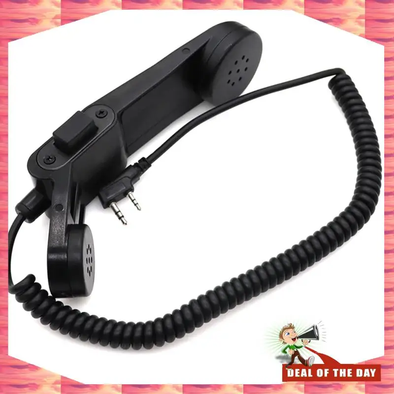 تسليم 24 ساعة 2Pin K-نوع الجيش الرجعية ميكروفون الهاتف ل Baofeng UV-5R BF-888S الكتف PTT ميكروفون