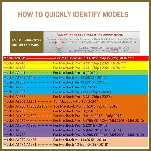 Imagen 2 del producto Funda para Laptop 2025 A3434 A3240 A2338 A2337 A2992 A2442 A3114 A3186 para MacBook Pro Air 13 14 M4 M3 M2 M1 15 11 M5 16 Pulgadas, Cristal