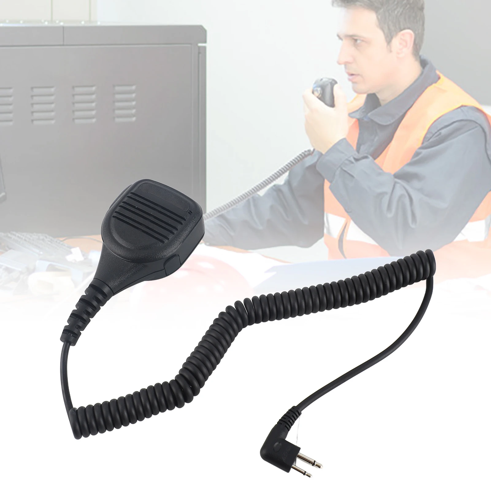 

3.5MM Headphone Jack Speaker Mic Talkie Radio Hand Microphone With Steel Belt Clip Handheld Speaker Mic Radio Speaker Microphone