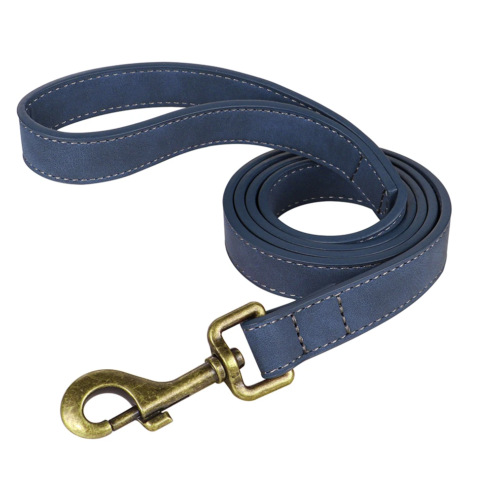 Personal isierte Hunde halsband Leine Set maßge schneiderte Hunde halsband Walking Blei Seil Leder Haustier Halsbänder für kleine mittelgroße Hunde Mops – Detail 32