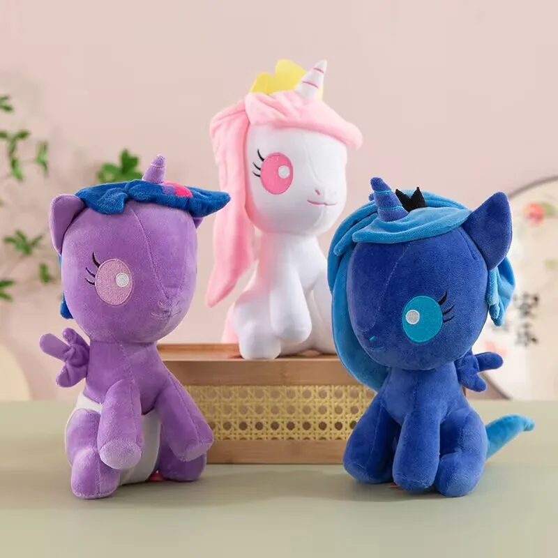 3Pcs/Set Anime Q Edition Princess Celestia Princess Luna Plush Doll Stuffed Toys 20CM
