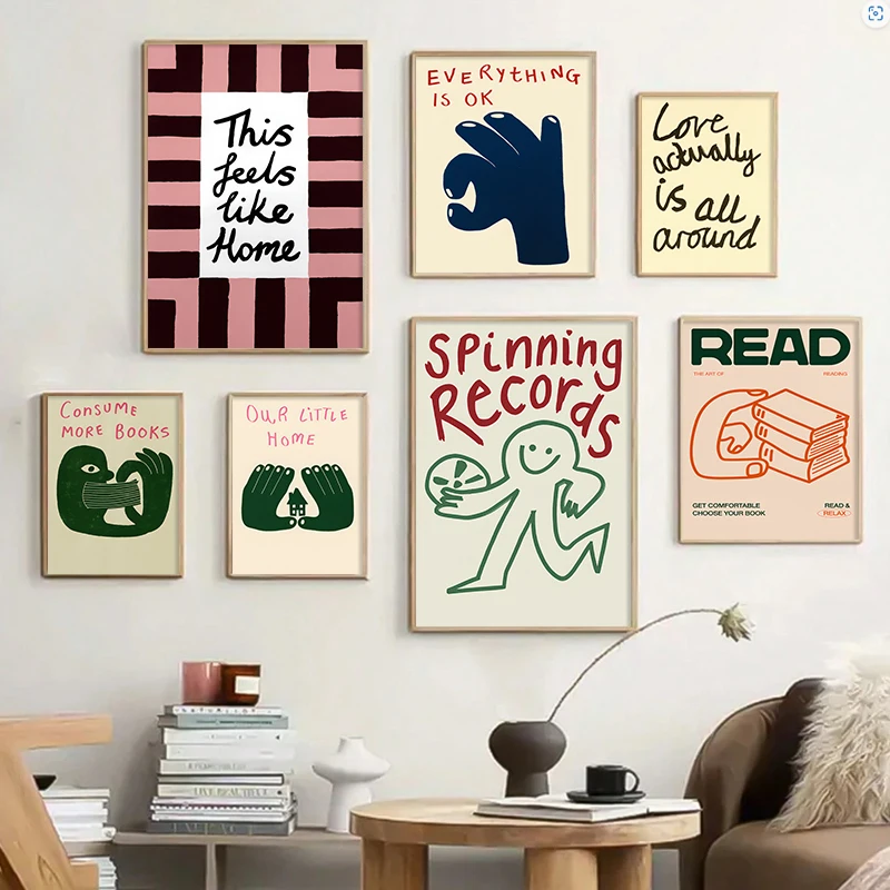 

Interesting Wall Art Poster Prints Decorative Painting Nordic Home Decor Abstract Mural Picture Bedroom Interior Decoration