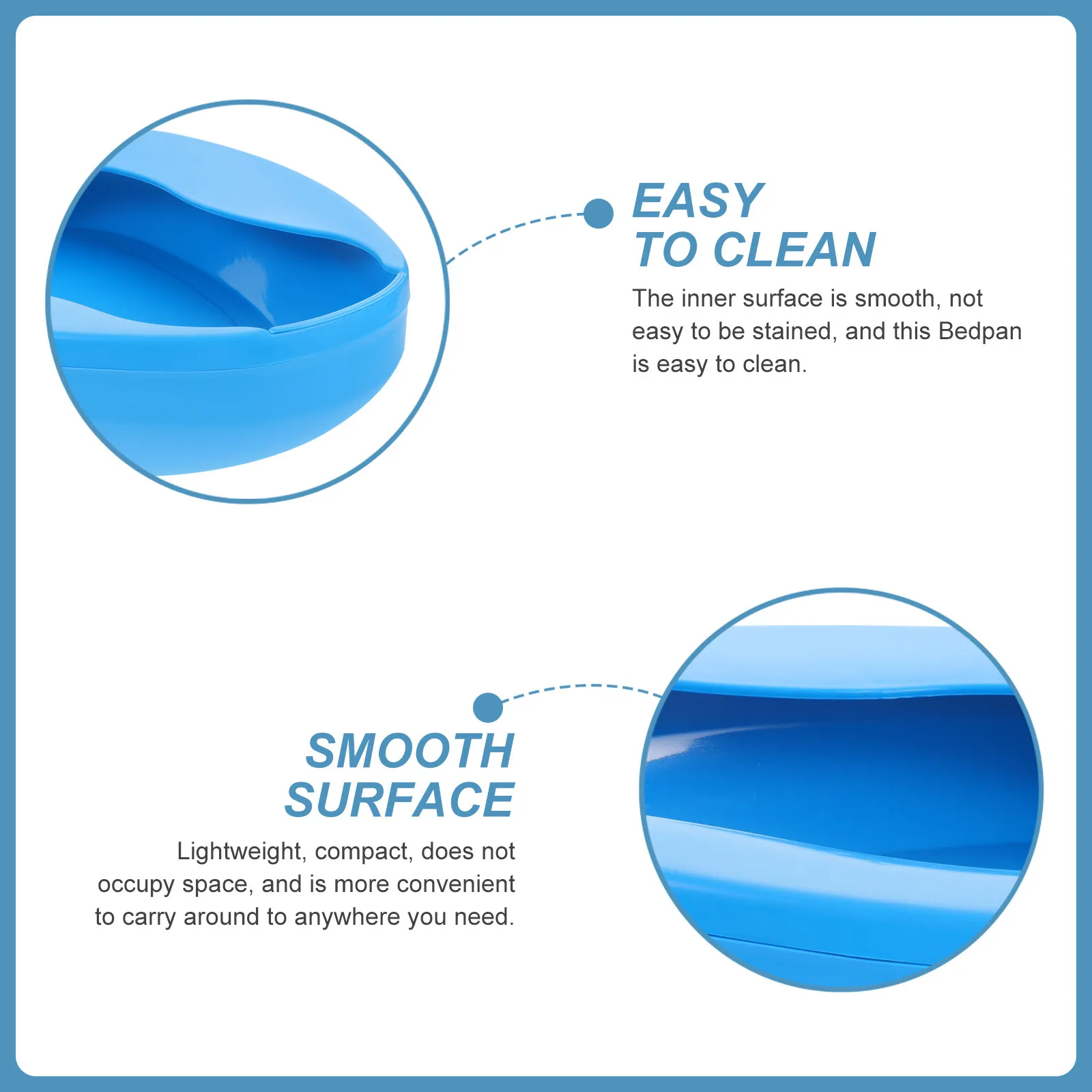 Heavy Duty Plastic Bedpan Portable Urinal for Elderly Kids Disabled Smooth Surface Leak Proof Bedpan Night Urine Pot Household