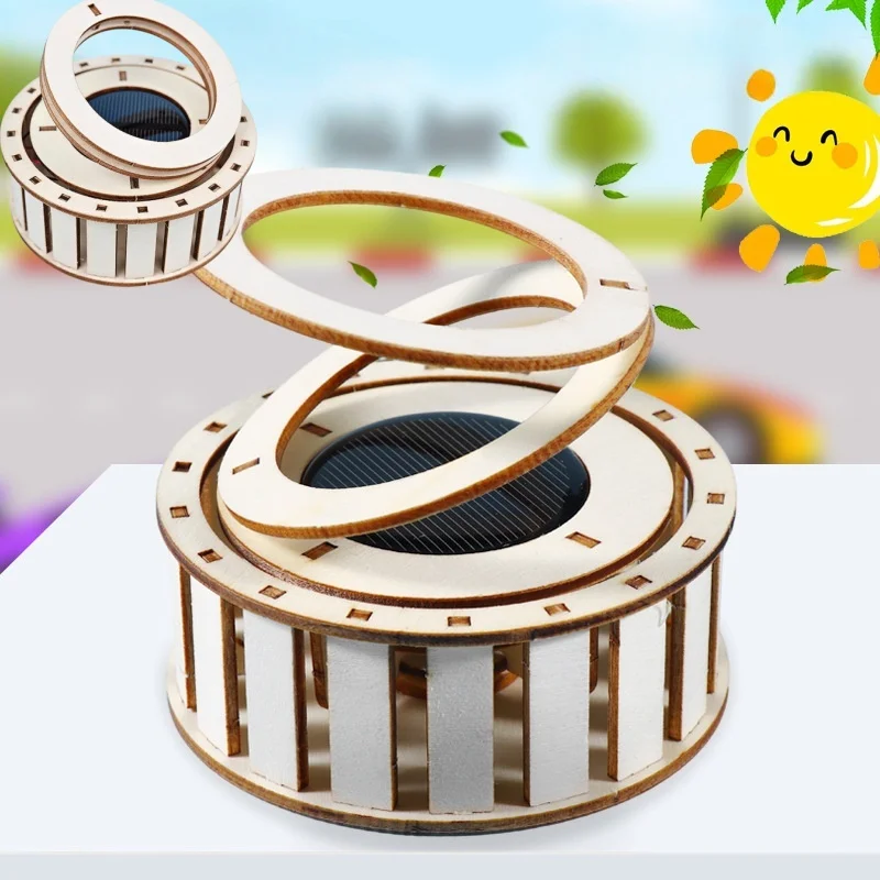 1 PCS DIY Solar Double Ring Making Toys Physics Science Knowledge Puzzle Teaching Toy STEAM Experimental Material Package