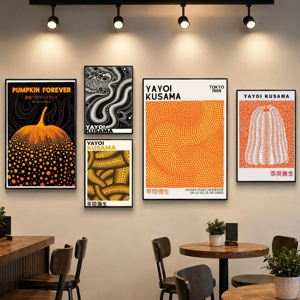 Artist Y-Yayoi Kusama Poster PP Paper Decorative Wall Art for Living RoomsBedrooms Bars Cafes Stylish Home Decor Gift