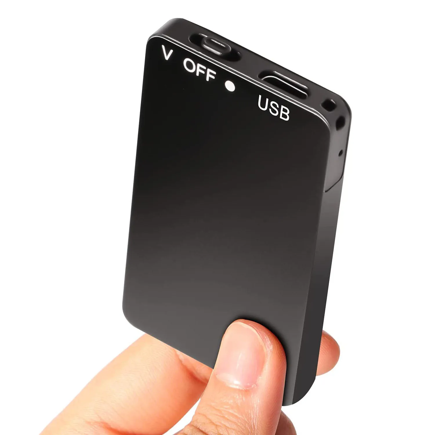 Aomago محرك فلاش متعدد الوظائف 64 جيجابايت، بطاقة رفيعة، مشغل MP3، مسجل صوت صغير منشط