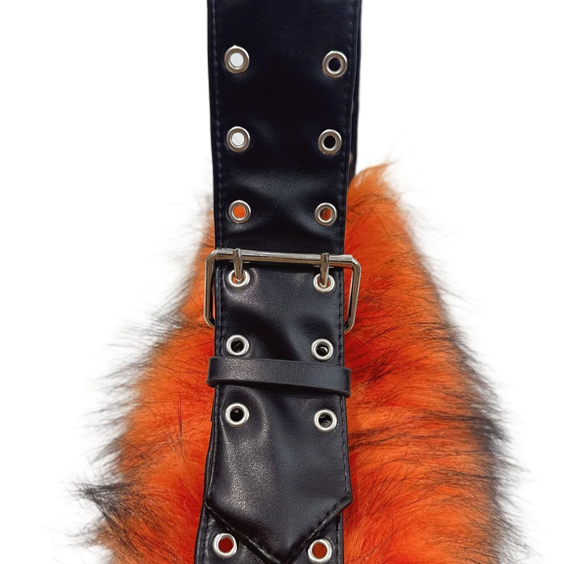 Faux Fur Box Bags For Women Luxury Designer Handbag And Purse 2025 New In Imitation Rex Rabbit Fur Wide Straps Underarm Shoulder