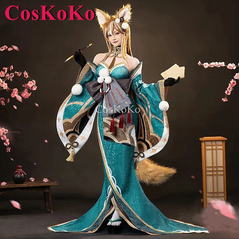 CosKoKo Xina/Miss Sheena Cosplay Game Genshin Impact Costume Sweet Gorgeous Kimono Dress Halloween Party Role Play Clothing New