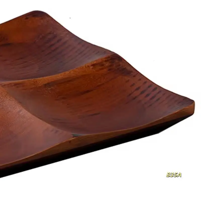 

Bamboo Tray For Living Room - Elegant Snack And Candy Serving Platter For Coffee Table Household Organizer