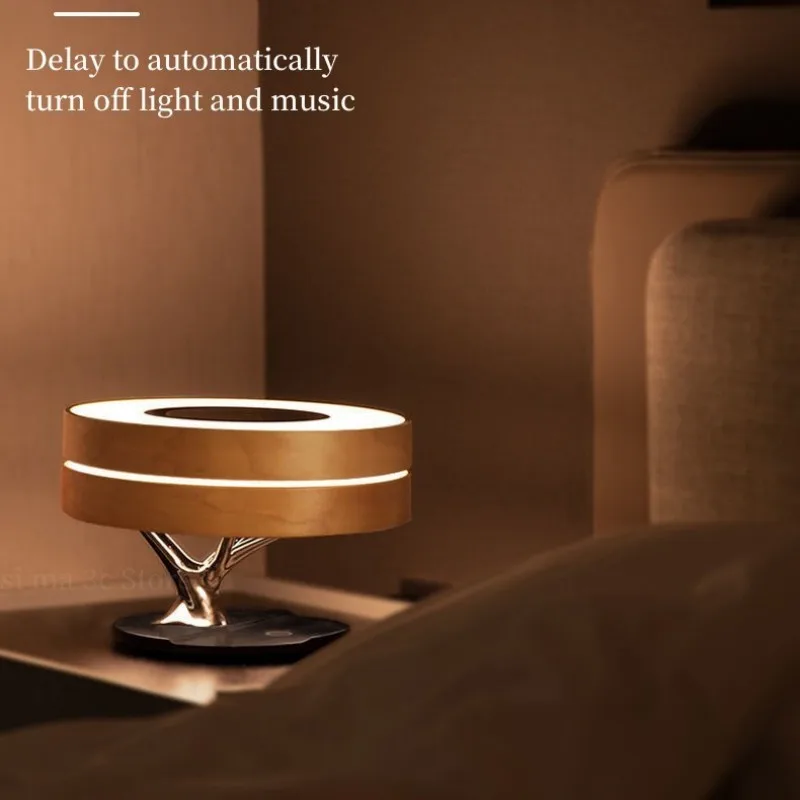 New Bluetooth Speaker High-power Smart Desk Lamp Night Light Atmosphere Light Mobile Phone Wireless Charging Fast Charging Audio