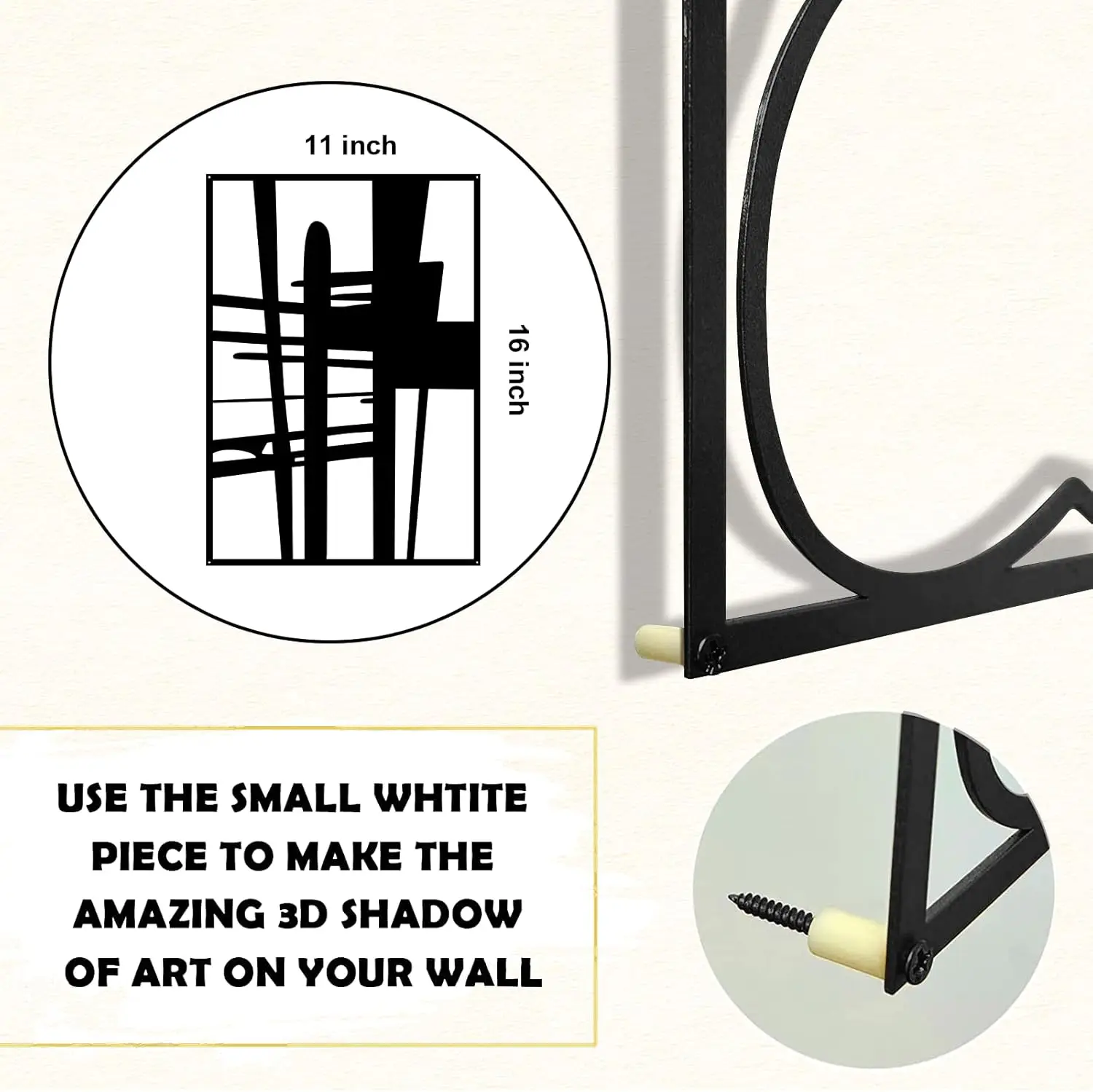 4 عبوات من فن الحائط المعدني التجريدي الأسود، ديكور بسيط، ديكور جداري فني بخط واحد، منحوتات جدارية معدنية مزخرفة ثلاثية الأبعاد