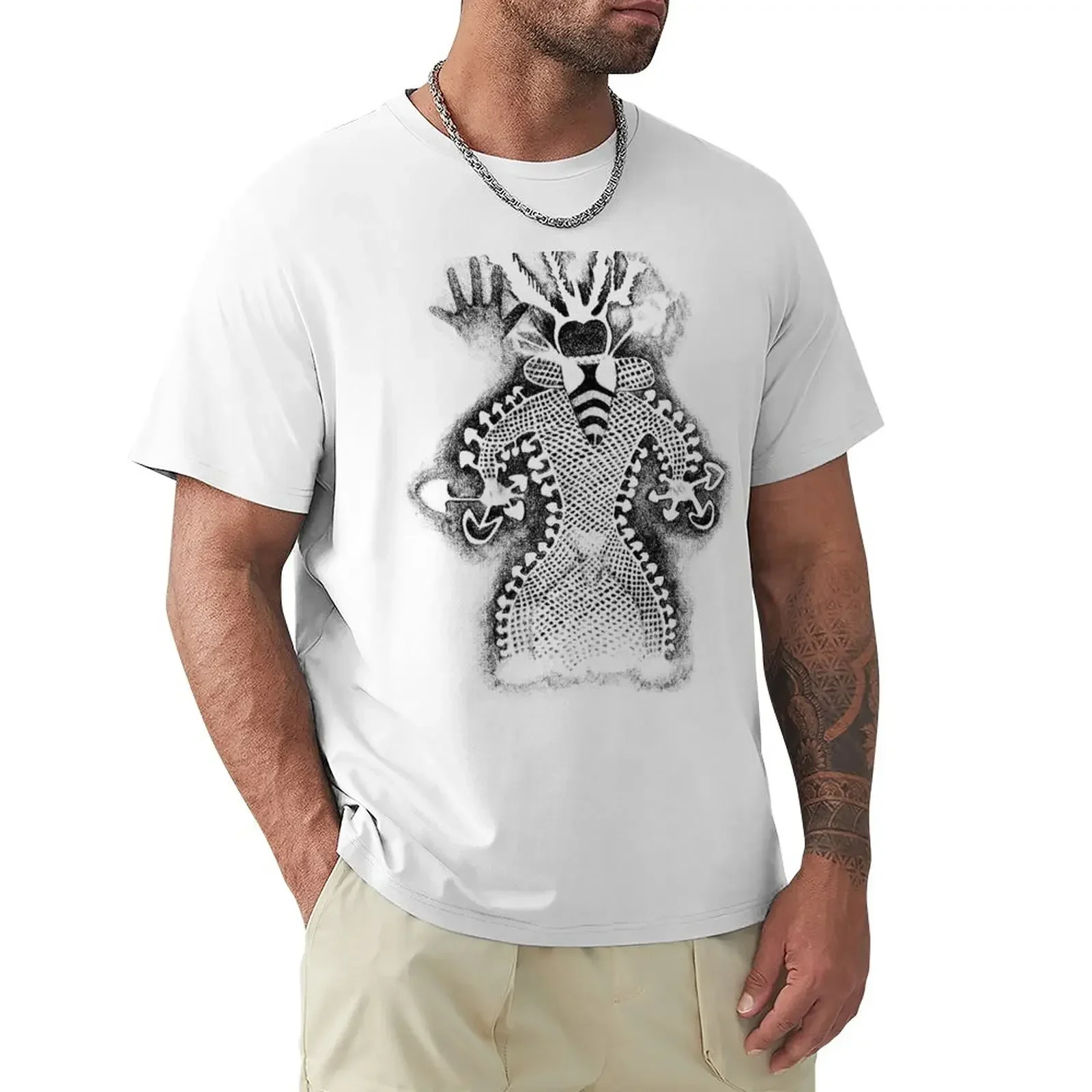 The Bee Faced Shaman T-Shirt quick-drying boys animal print quick drying customs workout shirts for men