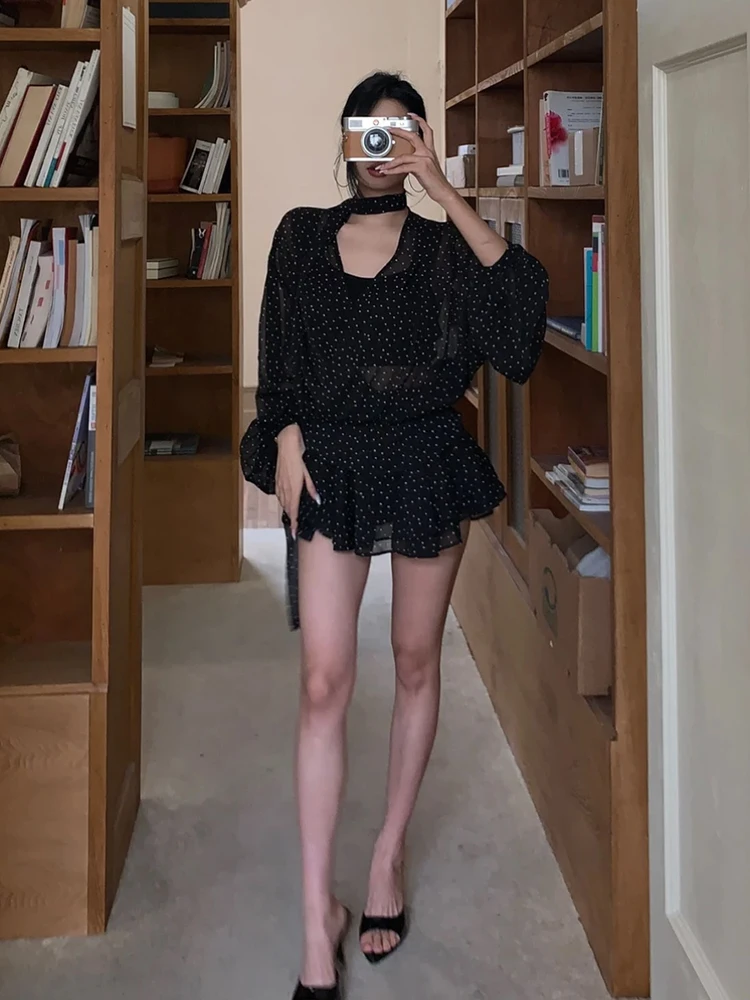 

XZY Ретро в горошек irt Dr Женская летняя облегающая юбка плюс размер Корейская повседневная юбка из полиэфирного волокна