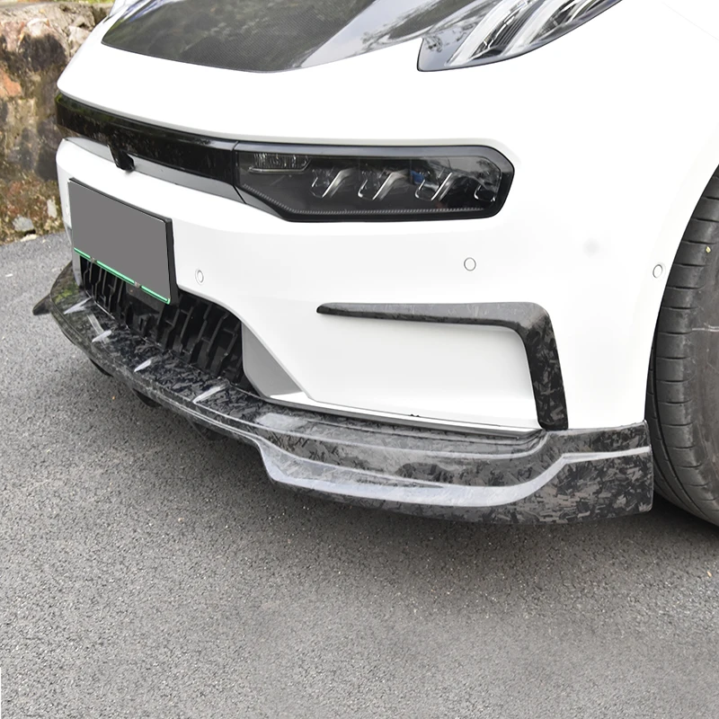 For ZEEKR 0012021-2024 true carbon fiber front bumper spoiler, packet diffuser, fog lighting frame, automotive accessories