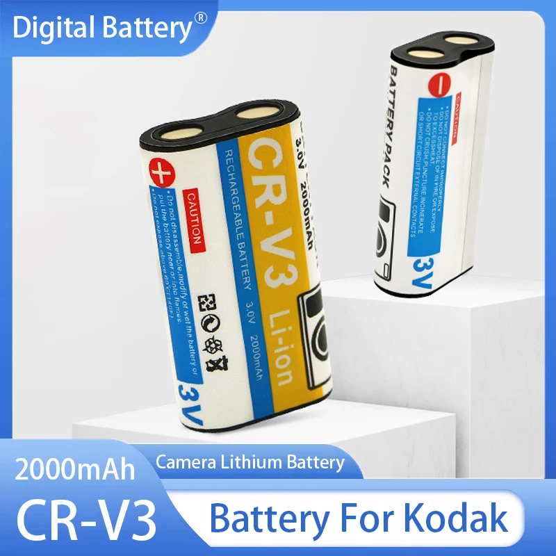 Top CR-V3 Battery 2000mAh Rechargeable Batteries for Kodak C340 C310 C530 C875 C743 DX6340 C360 C433 D4104 Camera CRV3 Battery