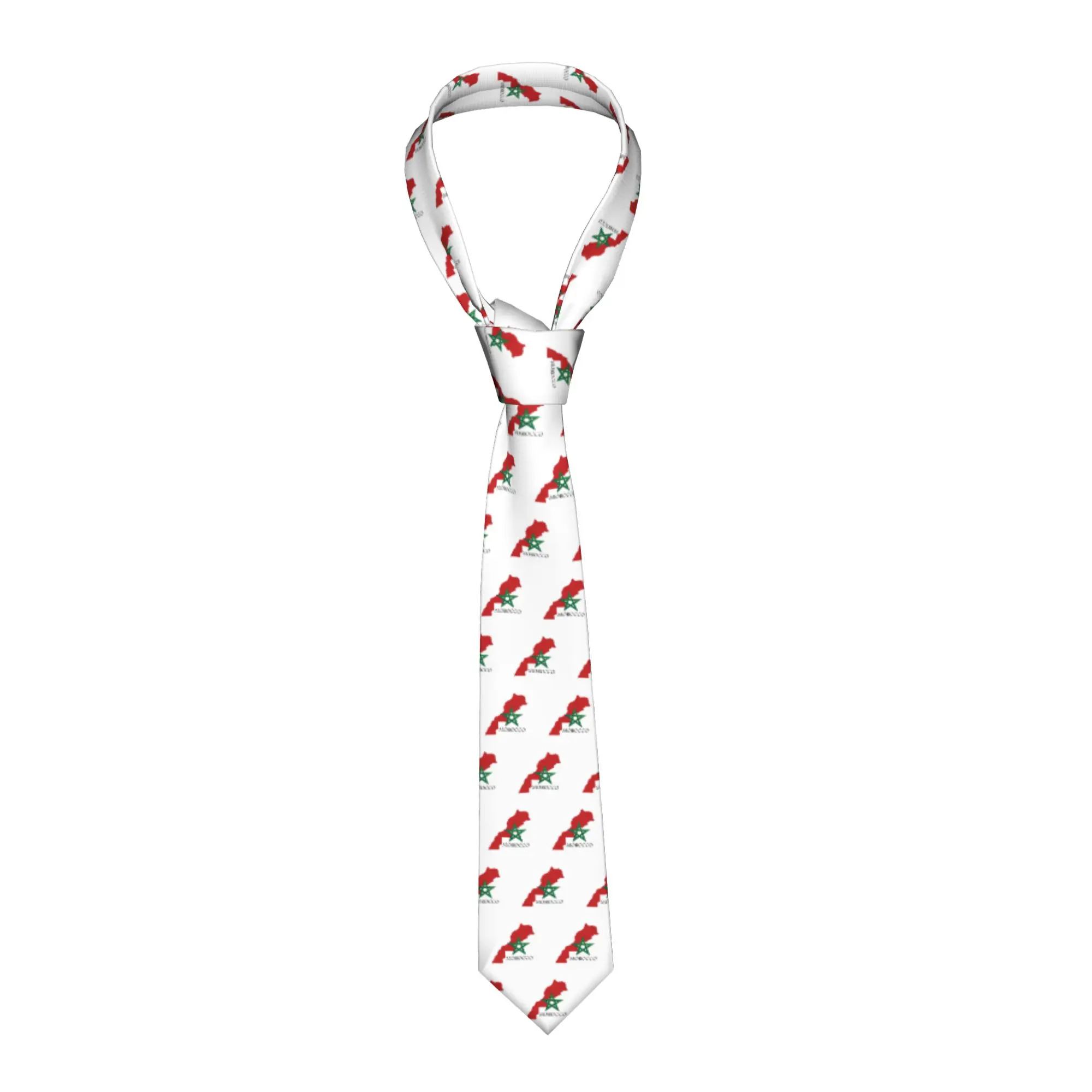 Classic Map of The Kingdom of Morocco Tie for Wedding Men  Neckties