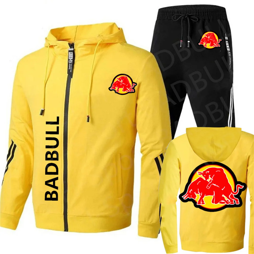 Badbull, 2024 new model, outdoor sportswear, men\'s and women\'s zippered hoodies, hooded sportswear set