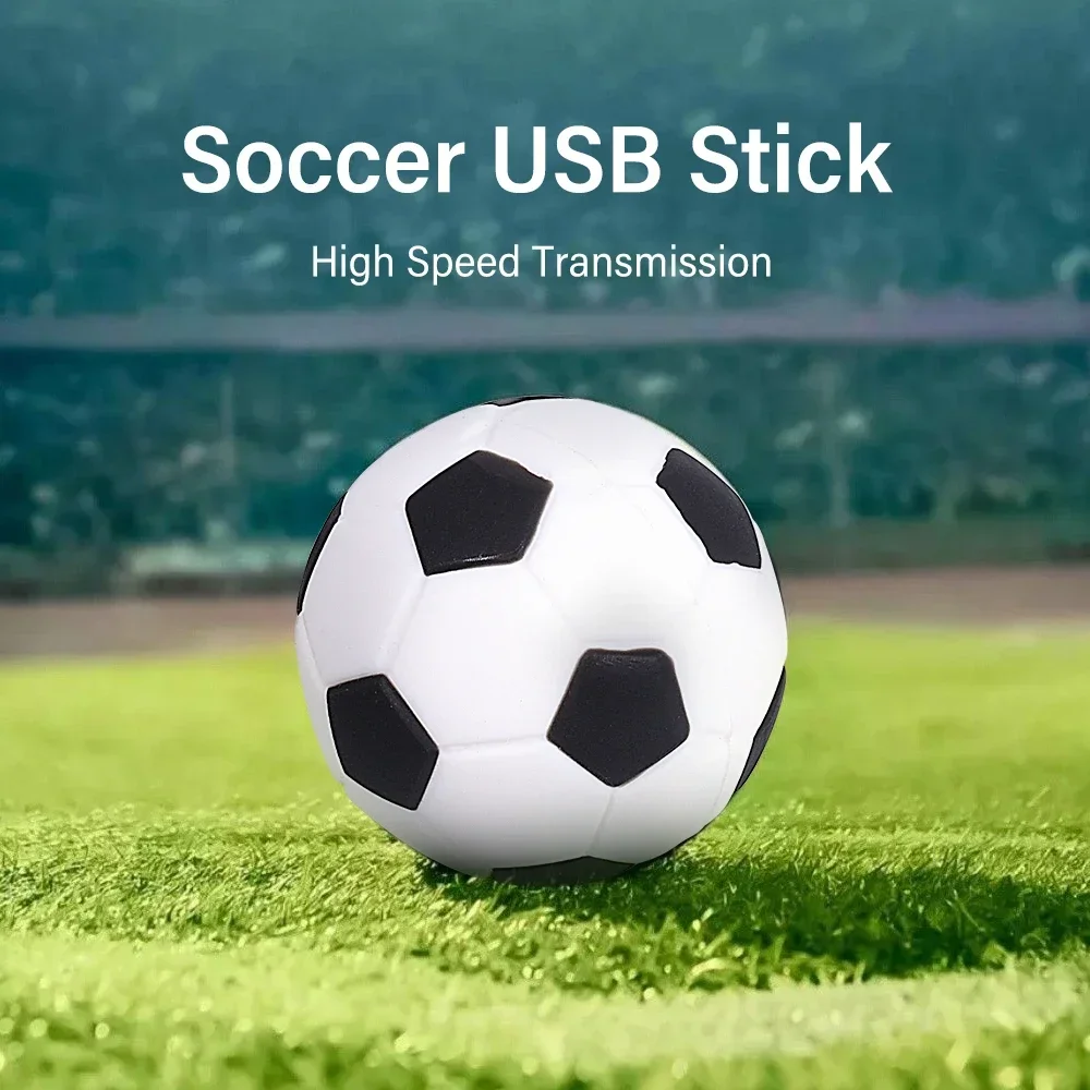 

JASTER Cartoon Football USB Flash Drive 128GB Silicone Gifts for Children Memory Stick 64GB Cute Colorful Mini Pen Drive 32GB