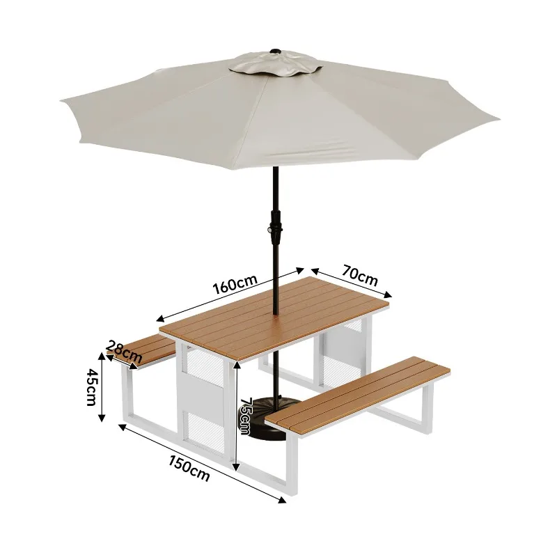 

Уличные водонепроницаемые и солнцезащитные обеденные столы, кофейни в парках, мебель для отдыха, столы и стулья из кованого железа, пластика и дерева